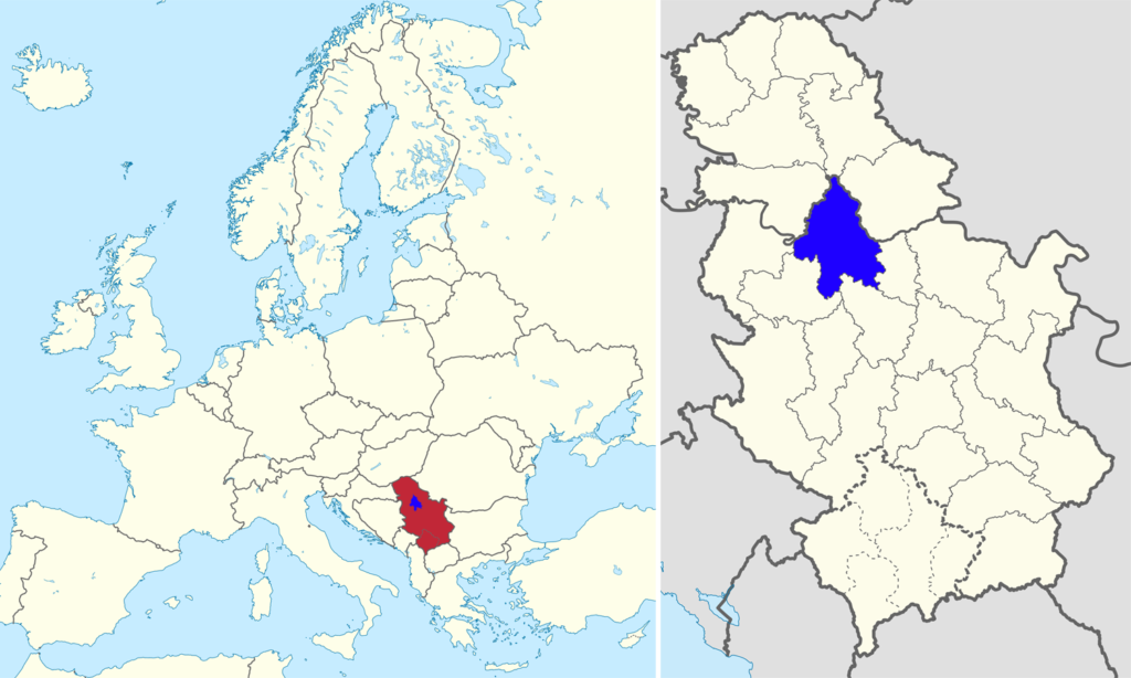 ubicación de Serbia y Belgrado en el mapa - Traveleira.com