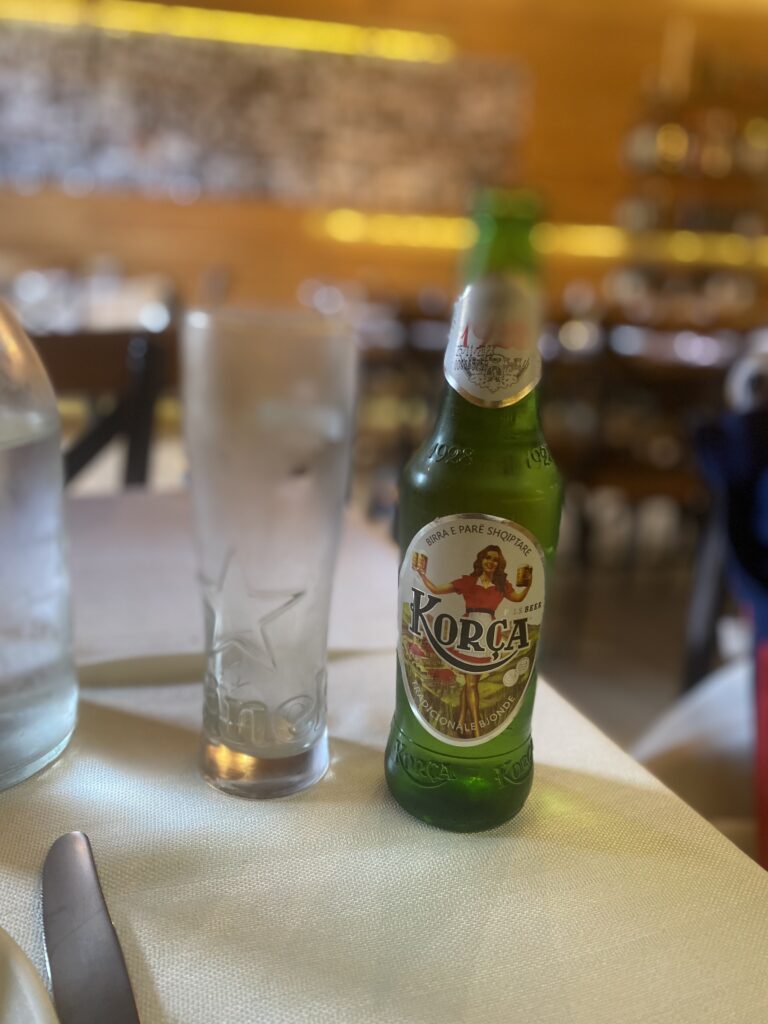 Korca Beer, one of the things to do in Tirana. You need to try it!