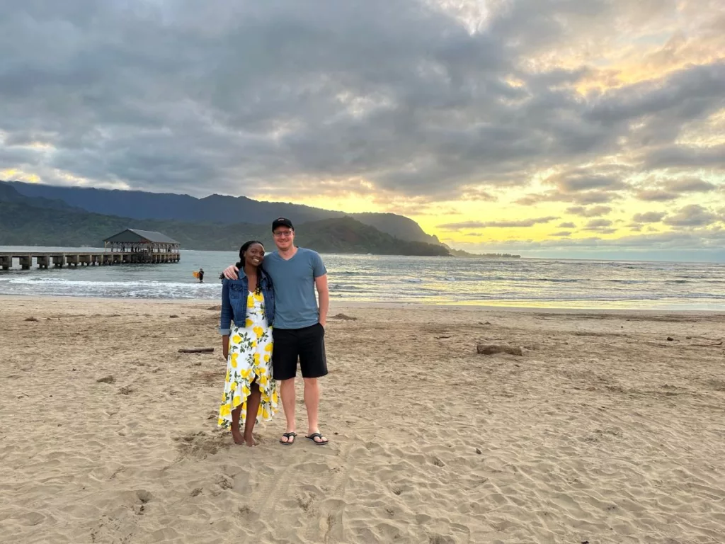 Trysta with her significant other in Kauai