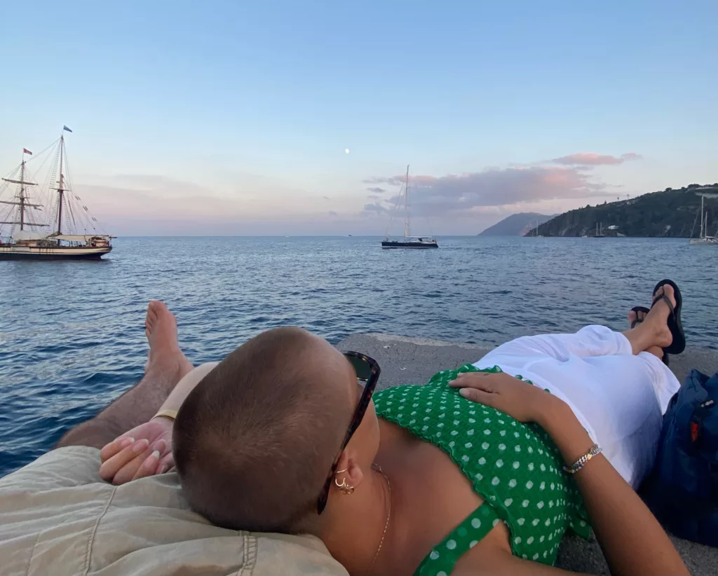 Josephine and her significant other on the Aeolian Island
