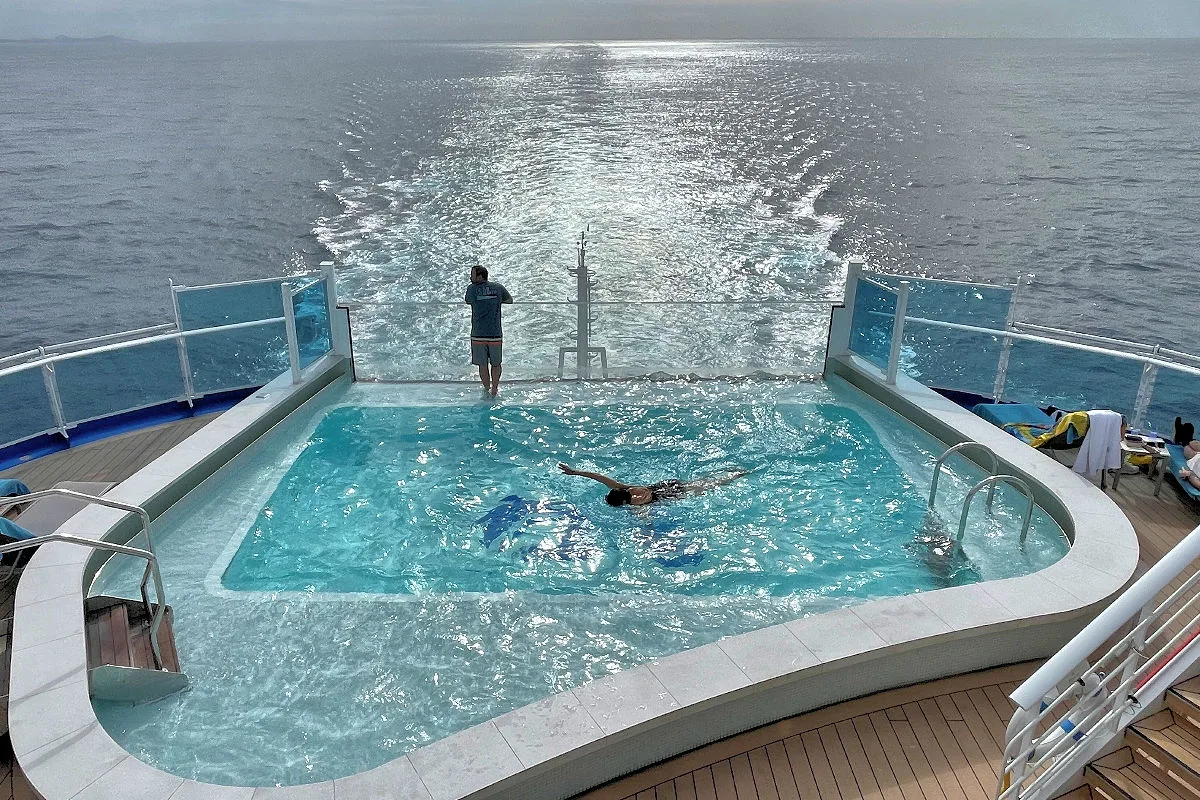 A pool in a cruise ship