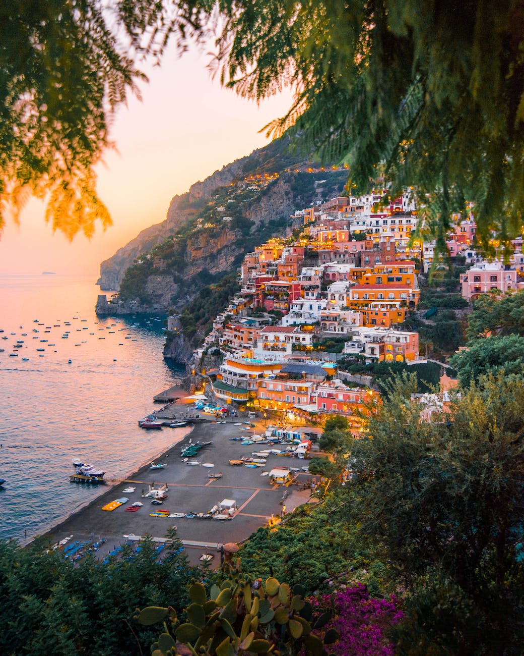 colorful cliffside village in Amalfi Coast